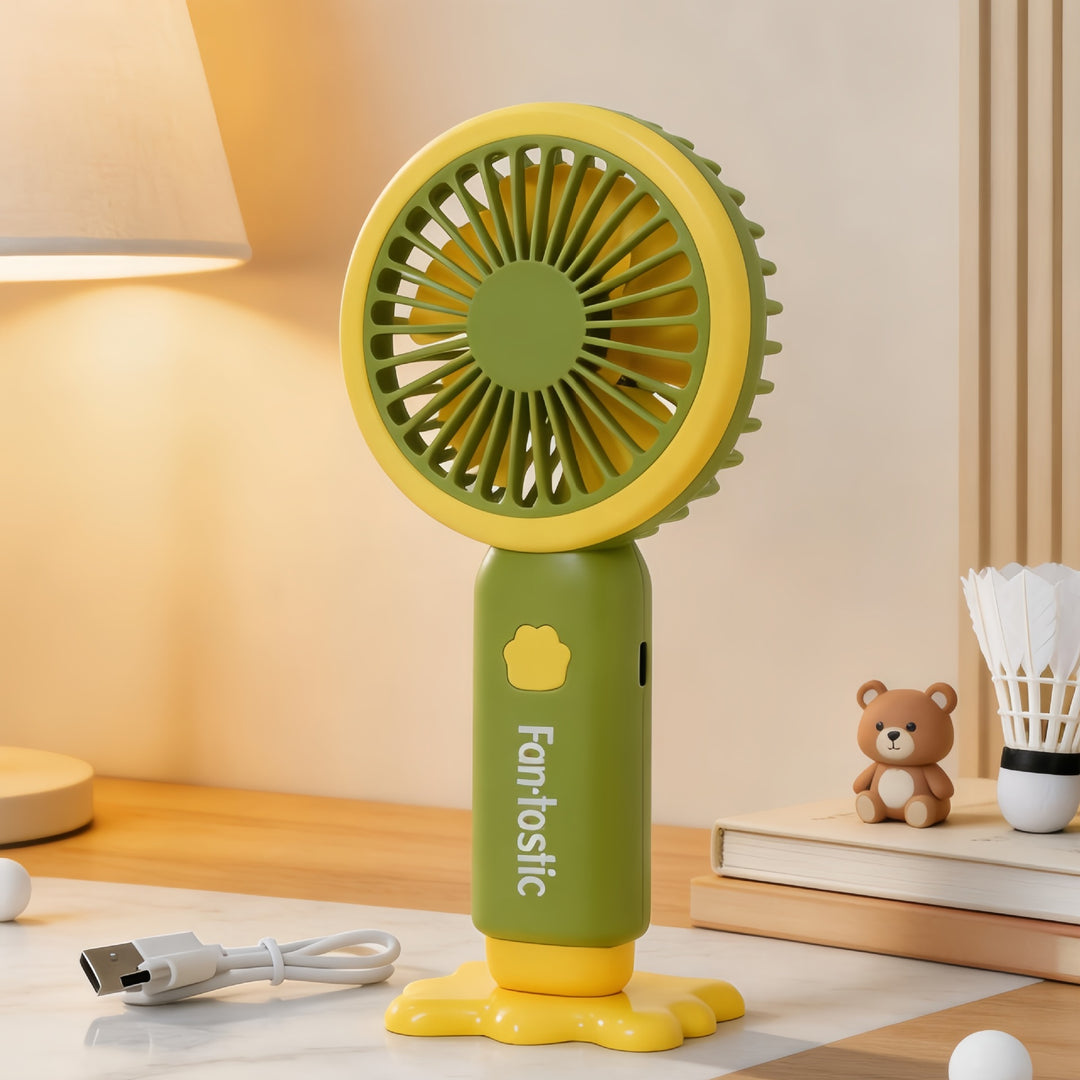 Dame Bærbar Håndvifte med multifunksjonell USB-ladefunksjon og ergonomisk design Skanto