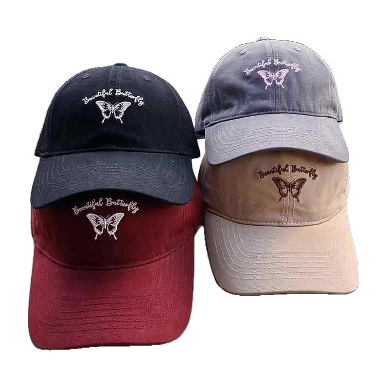 Kvinnens broderte sommerfugl caps Skanto