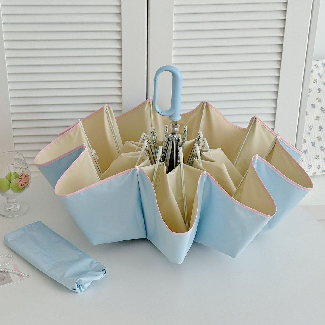 Damer Sammenleggbart paraply med innovativ blomsterform Skanto