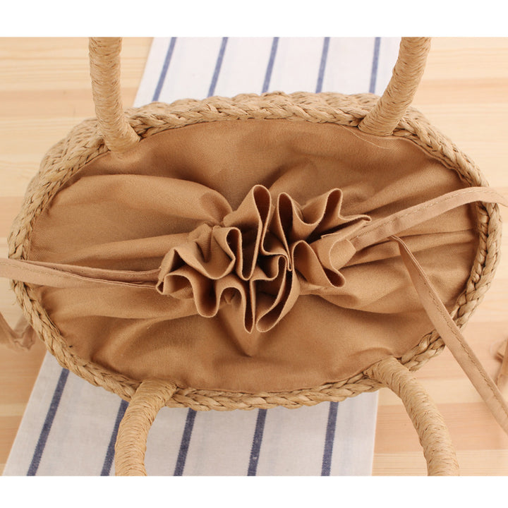 Woven Natural Material Handbag with Modern Details Skanto