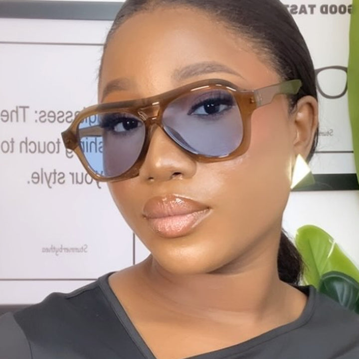 Women's fashion sunglasses in innovative design with wide frame Skanto
