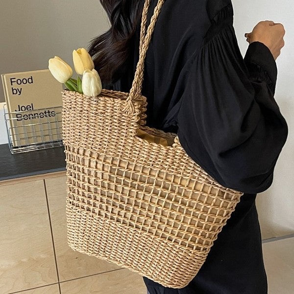 Korbtragetaske med moderne nettdesign Skanto