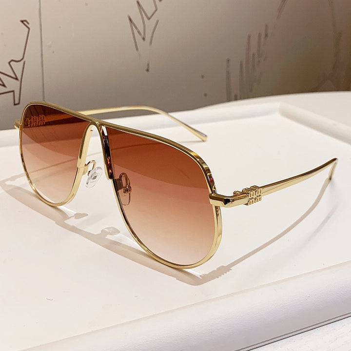 Menns Luksuriøse Oversized Aviator Solbriller Skanto