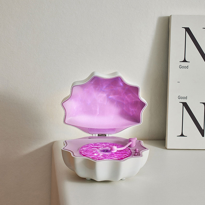 Skanto | Skallampe Bølger Retro Bluetooth Plater LED Nattlampe - Perfekt Gave til Barn og Jenter