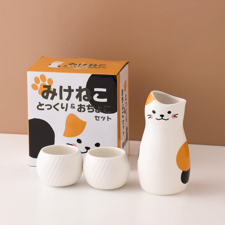 Japanske keramiske kattensake sett | Skanto