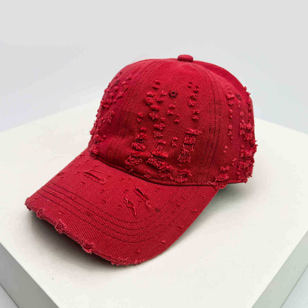 Dame's Distressed Teksturert Baseball Cap Skanto
