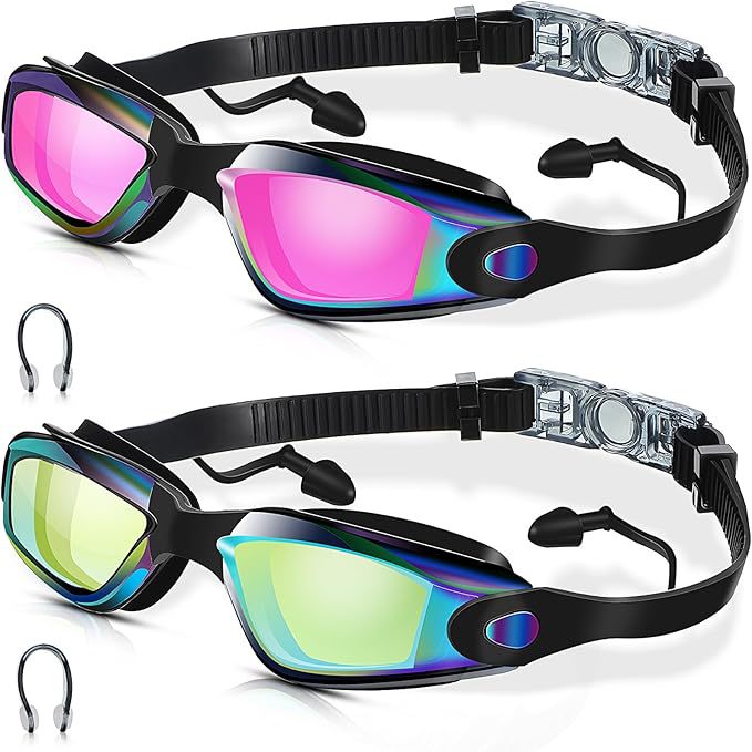 Svømmebrille med justerbart hodebånd og antikondens-teknologi Skanto