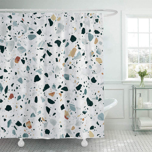 Stilig Terrazzo Print Duschgardin Skanto