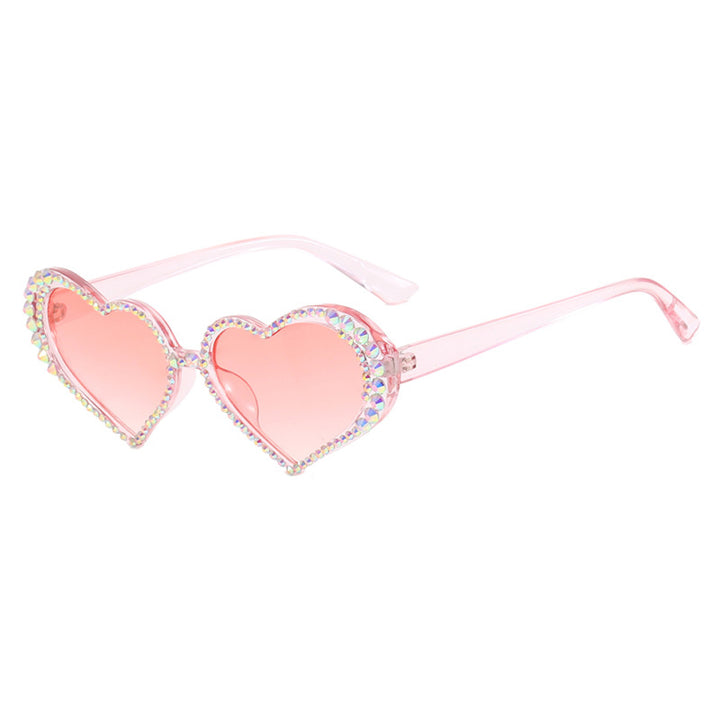 Women's heart-shaped sunglasses with rhinestone-embellished frame Skanto