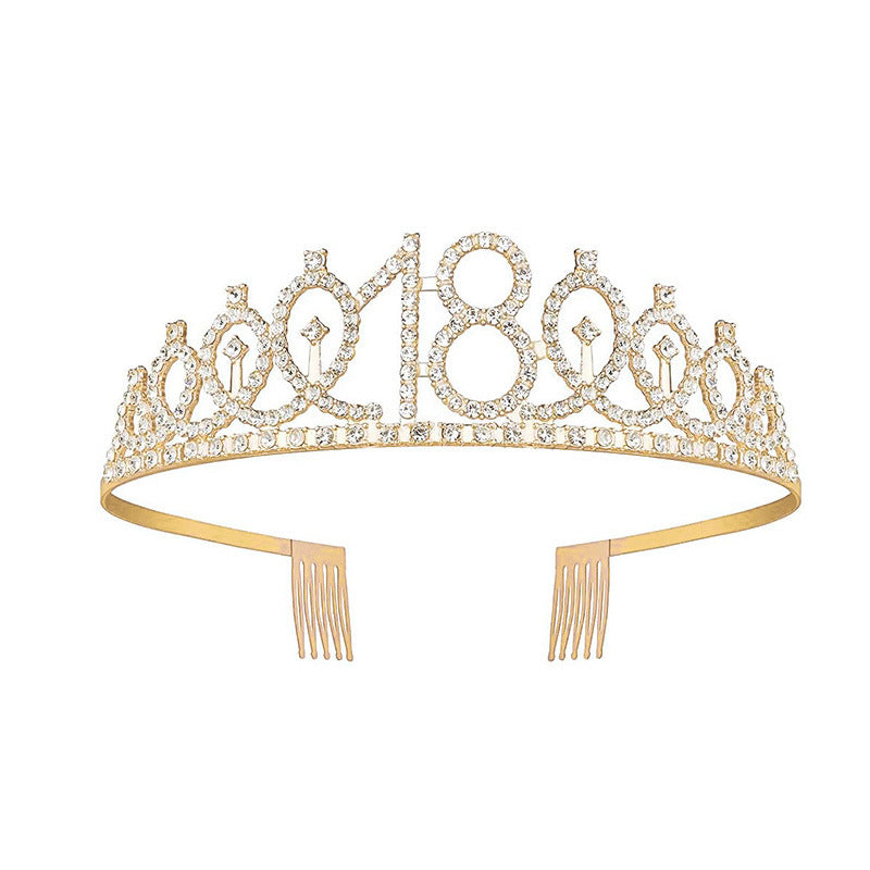 Dame Glitrende Krone med Swarovski-stener Skanto