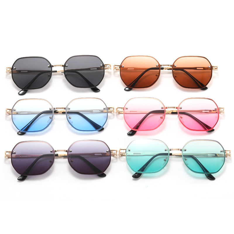 Dame Designer-solbrille i moderne åttekant-design Skanto