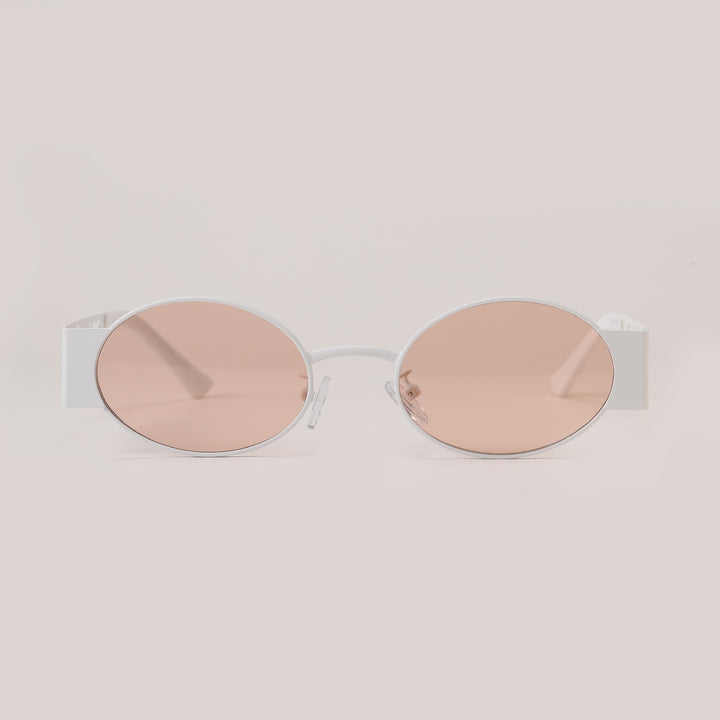 Dame moteriktig rund solbrille med eksepsjonelt design Skanto