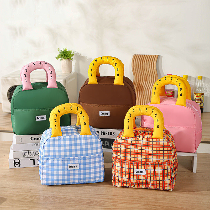 Insulated Lunch Bag With Colorful Handles Skanto