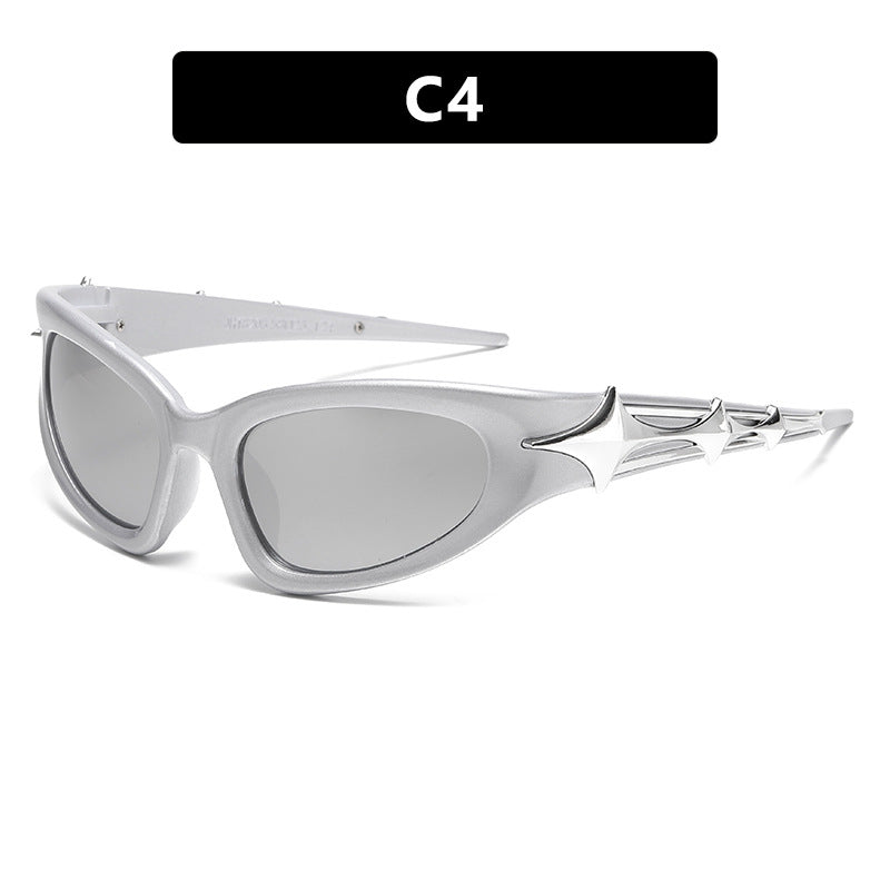 Women's futuristic sunglasses with unique star design Skanto