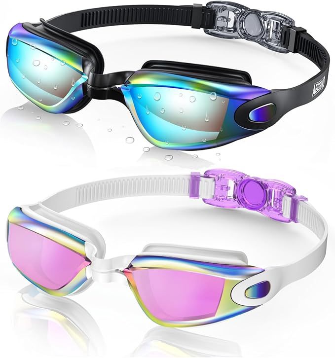 Svømmebrille med justerbart hodebånd og antikondens-teknologi Skanto
