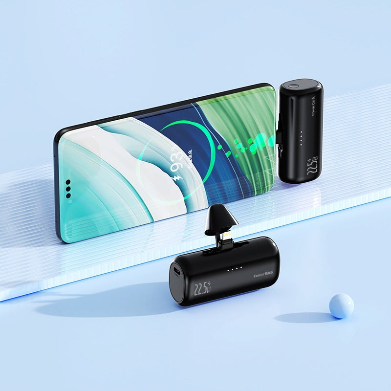 Kompakt Powerbank med integrert ladeadapter Skanto