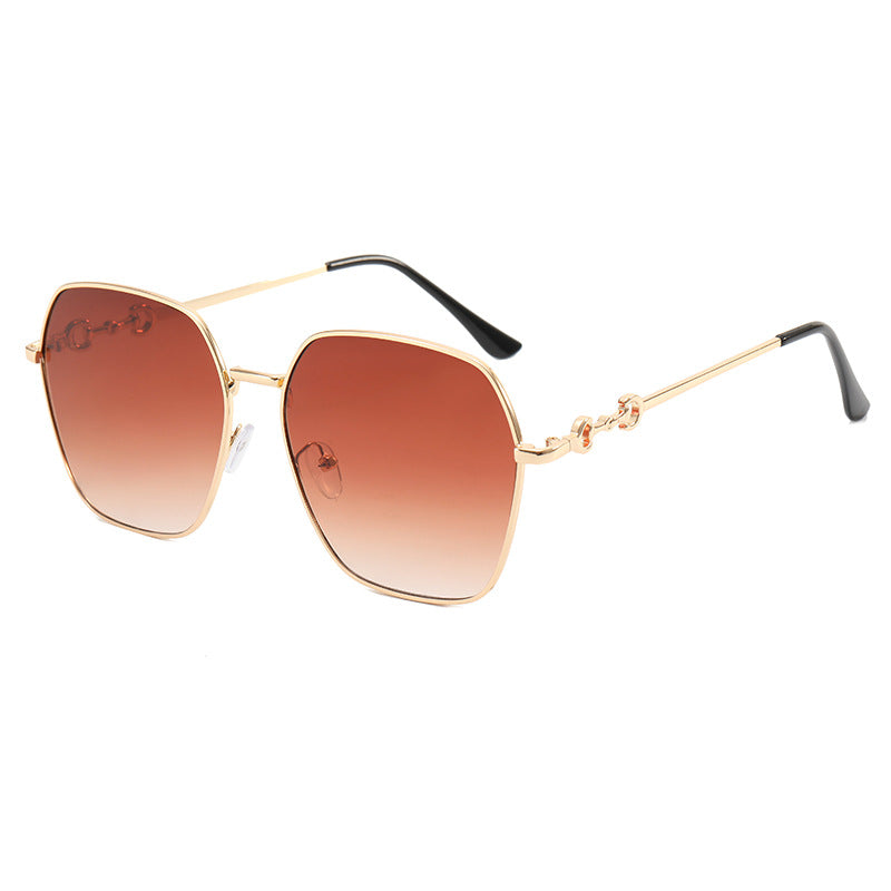 Dame geometrisk Oversized solbrille Skanto