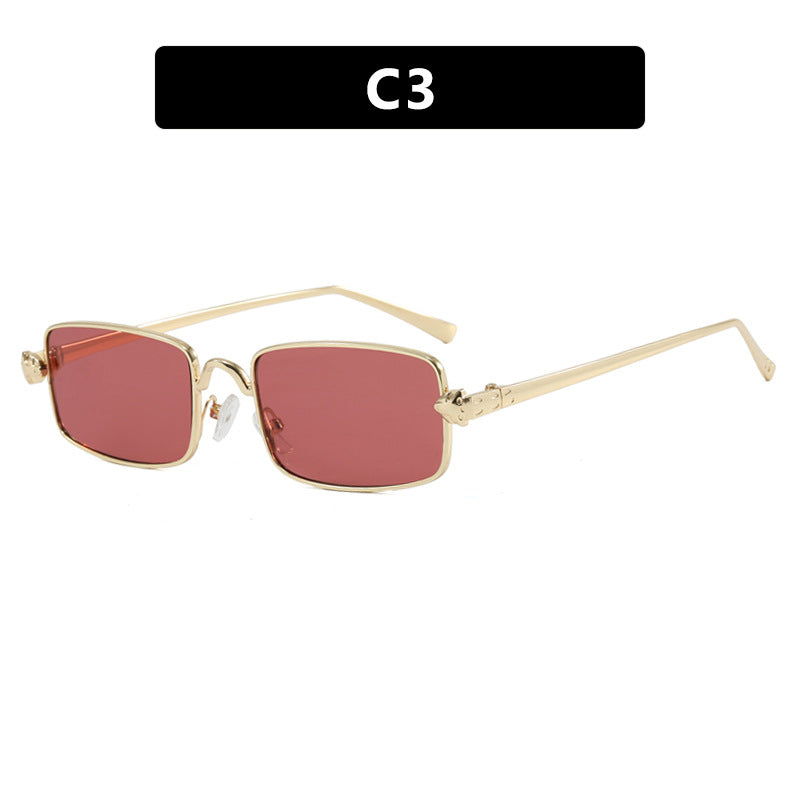 Women's elegant square sunglasses with luxury metal frame and UV protection Skanto