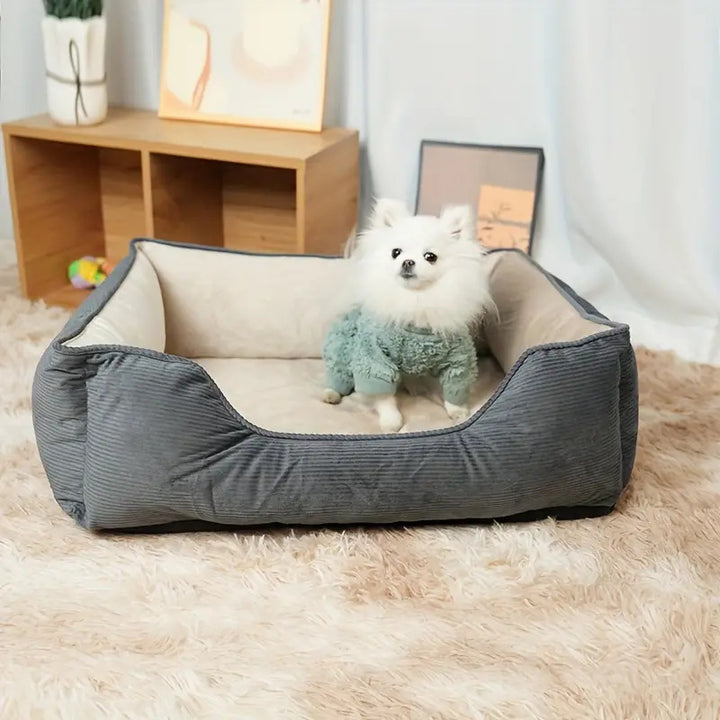 Cordfløyel Ortopedisk Lounge Hundeseng