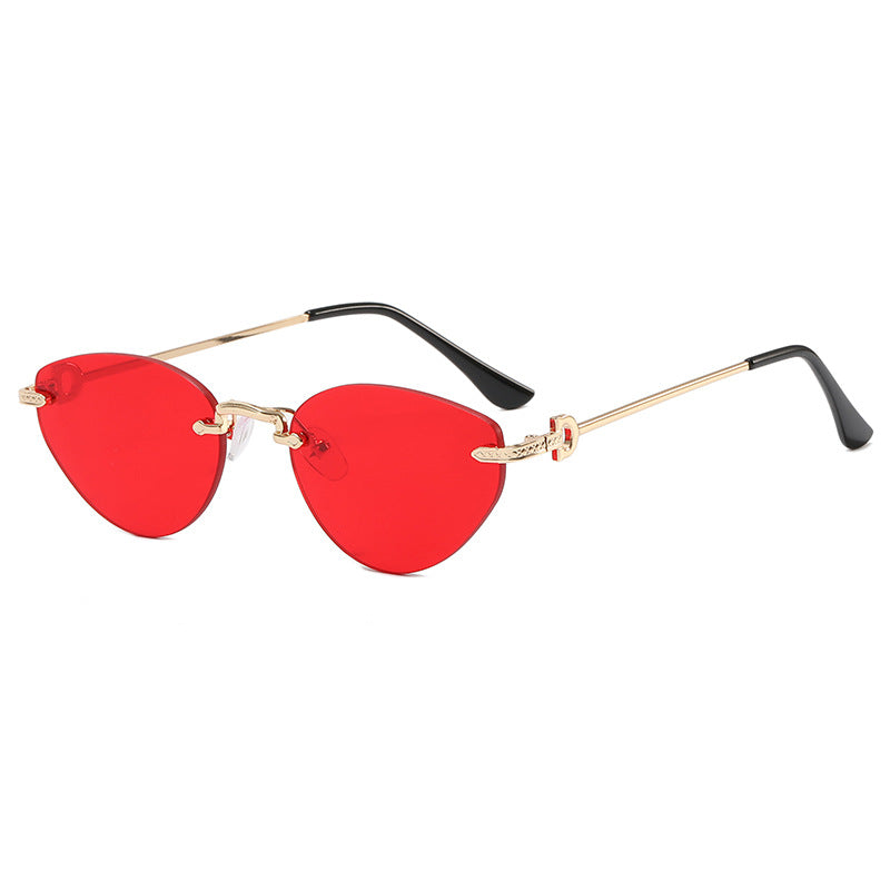 Dame Futuristisk Halvramme Solbrille Skanto