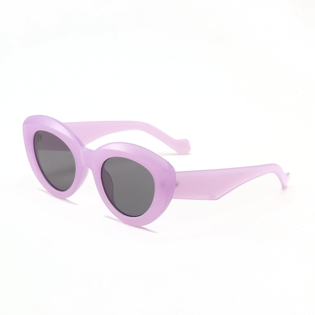 Dame Cat-Eye Solbriller med moderne plastikkinnet Skanto