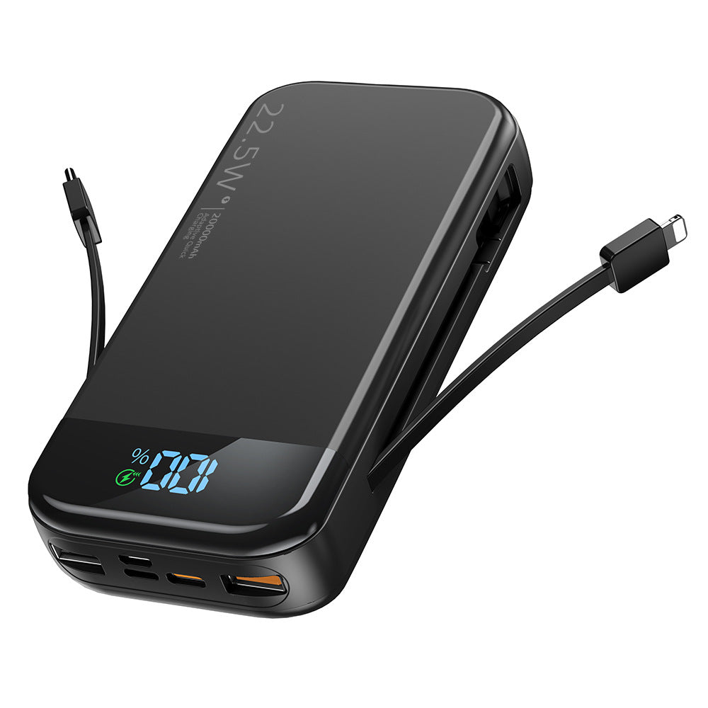Powerbank med integrert digital batteriindikator og flertall hurtigladefunksjon Skanto