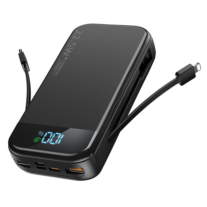 Powerbank med integrert digital batteriindikator og flertall hurtigladefunksjon Skanto