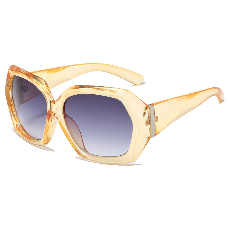 Dame Designer-solbrille i innovativ polygon-design Skanto
