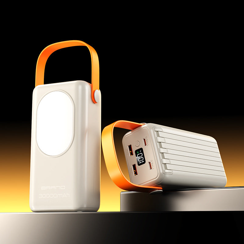 Høyytelses Powerbank med integrert LED-lys og digital skjerm Skanto