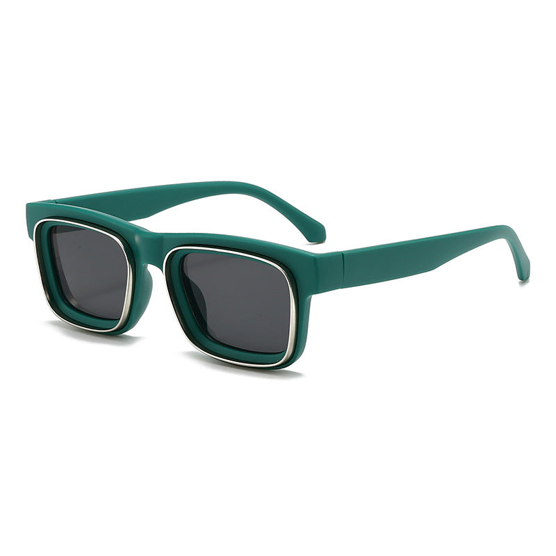 Dame moteriktig firkantet solbrille med kontrasterende ramme Skanto