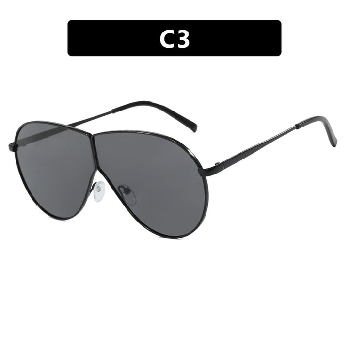 Women's pilot sunglasses with elegant gold frame and blue lenses Skanto