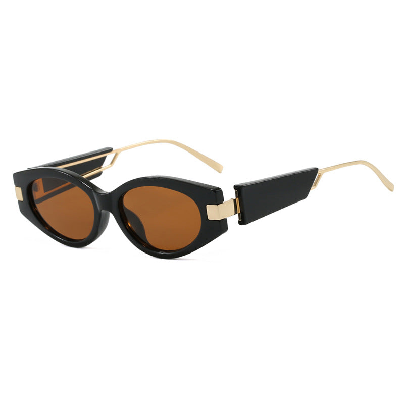 Women's Elegant Cat-Eye Sunglasses with Gold Details Skanto