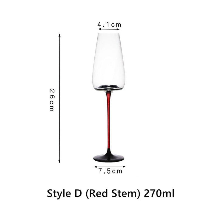 Krystallglass Rød Stilk Burgunder Glass | Skanto