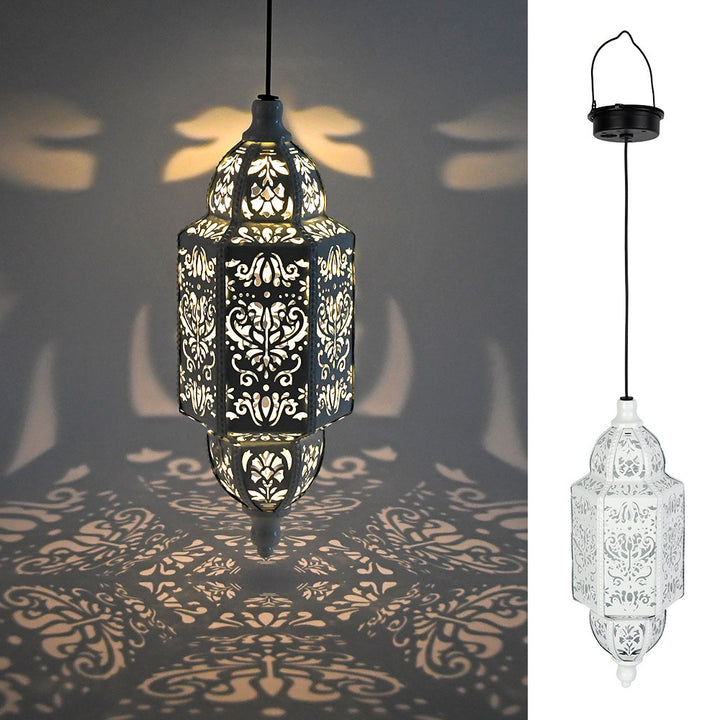 Utsmykket filigree hengende projeksjonslampe med justerbar ledning og LED-kompatibel sokkel Skanto