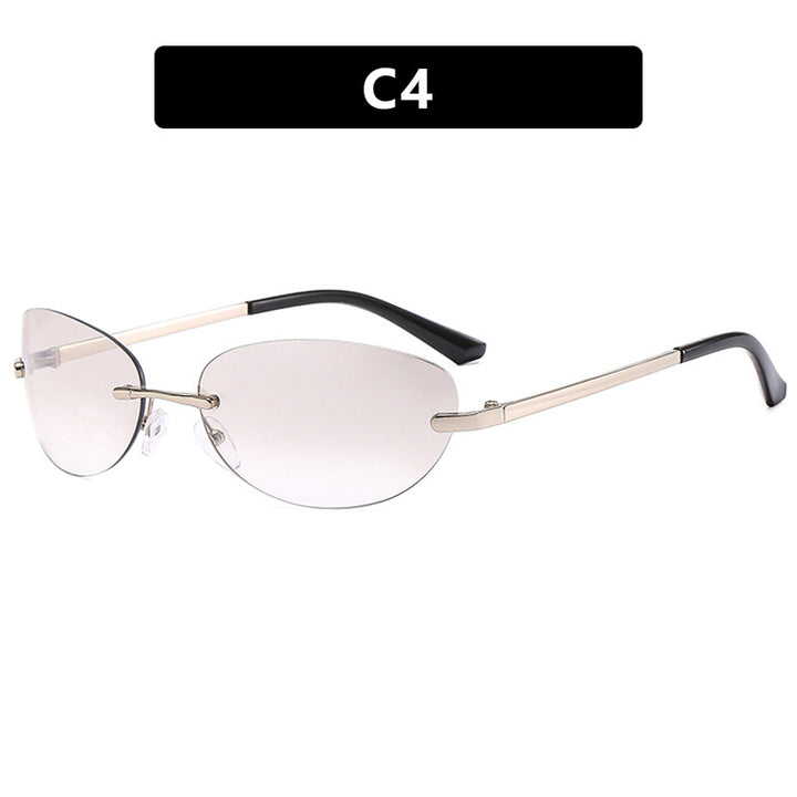 Women's Fashionable Cat-Eye Sunglasses with Slim Metal Frame and Polarized Lenses Skanto