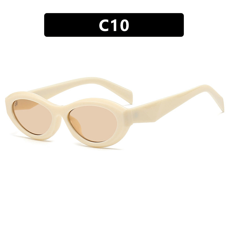 Dame elegant Cat-Eye solbrille med beskyttende UV-filter og moteramme Skanto