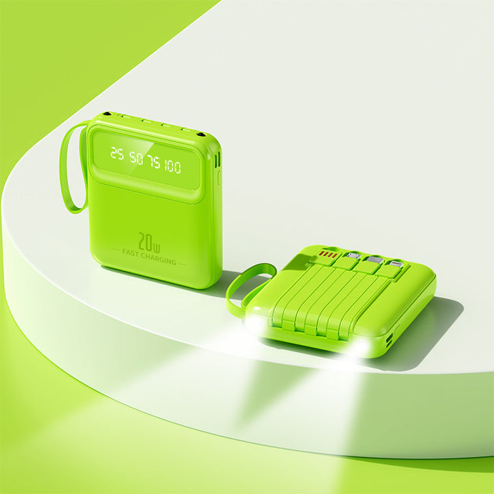 Bærbar Powerbank med multifunksjonell hurtiglading og digital skjerm Skanto