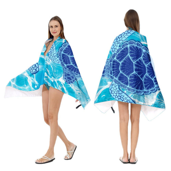 Kapuzenton for stranden med kreativt mandala-design Skanto