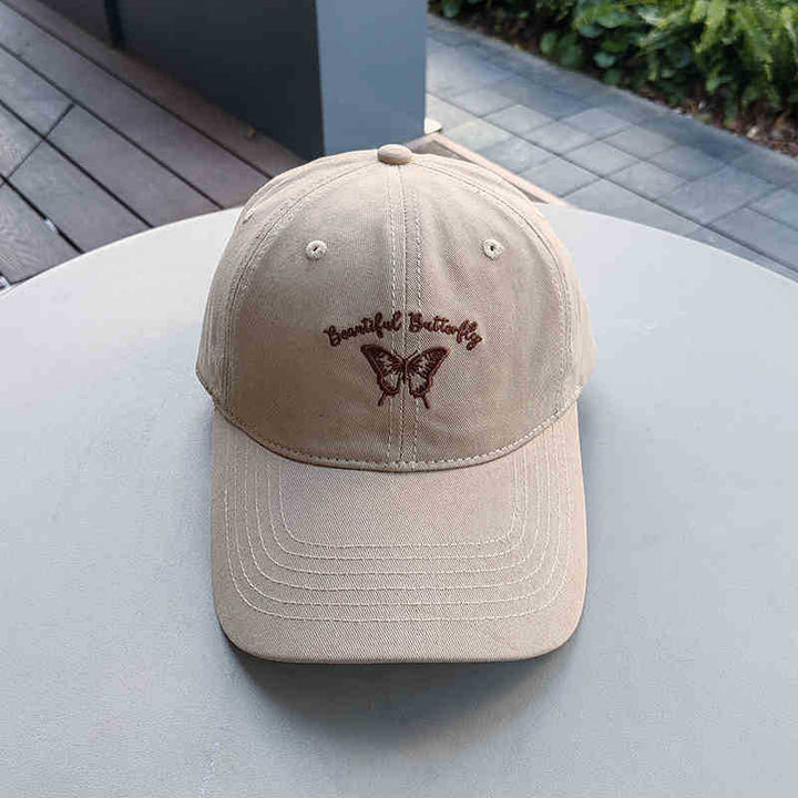 Kvinnens broderte sommerfugl caps Skanto