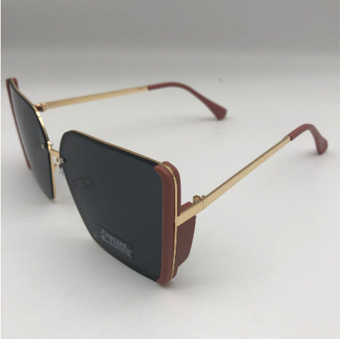 Kvinne polaroid solbriller med elegant oversized ramme Skanto