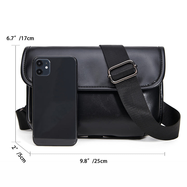 Lær Crossbody Messenger Bag Skanto