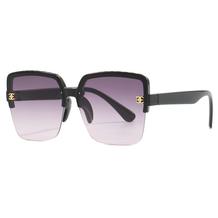 Dame oversized kvadratisk solbrille med høykvalitets linser Skanto