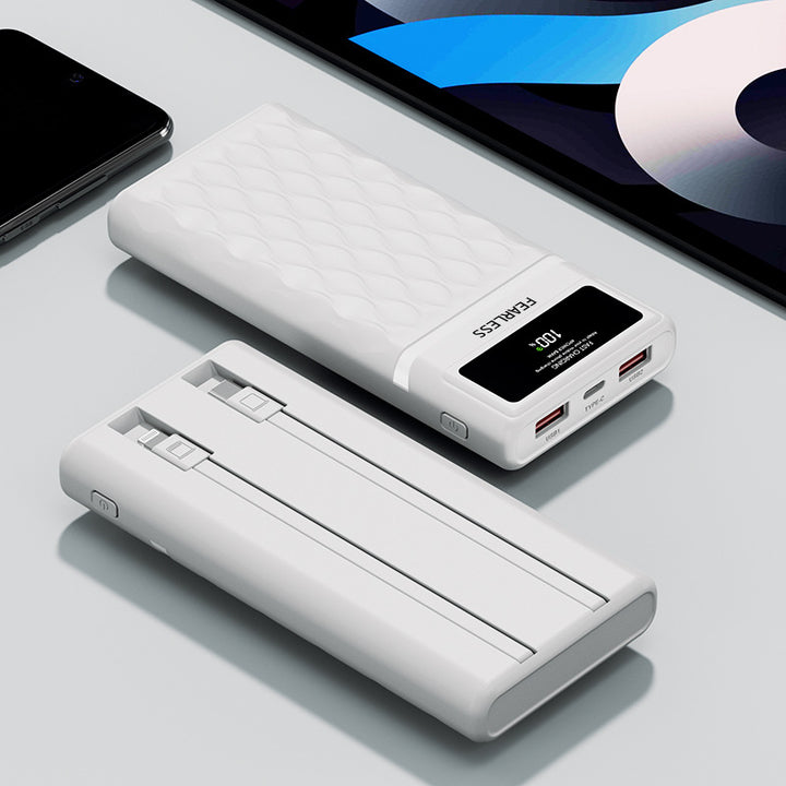 Powerbank med integrert LED-skjerm og dual USB-porter Skanto