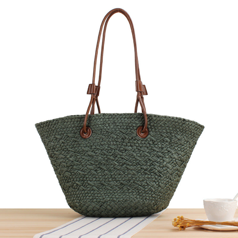 Beach Bag with Elegant Leather Straps Skanto