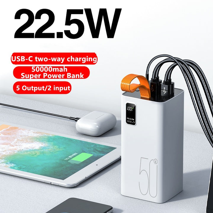 Superkompakt Powerbank med digitalt ladestatusdisplay Skanto