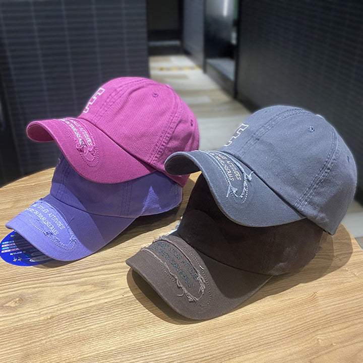 Kvinne's Slitt Uformell Denim Caps Skanto