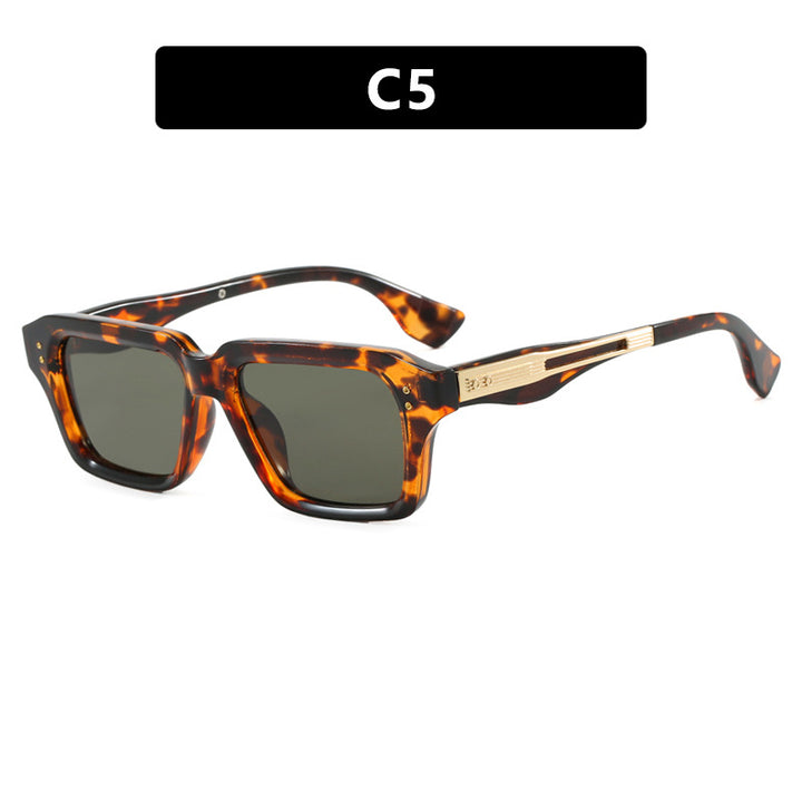 Women's Stylish Square Sunglasses with Luxurious Tortoiseshell Pattern and Durable Frame Skanto