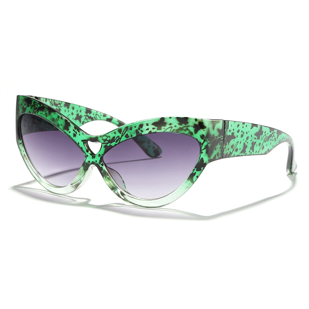 Damer iøynefallende solbriller i trendy leopardmønster Skanto