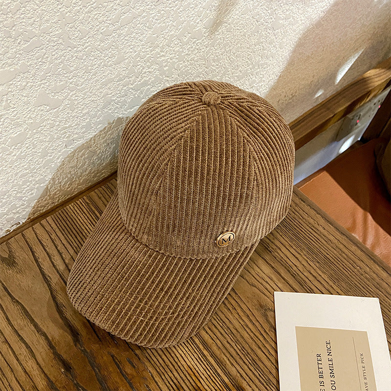 Kvinne Textured Corduroy Baseball Cap Skanto
