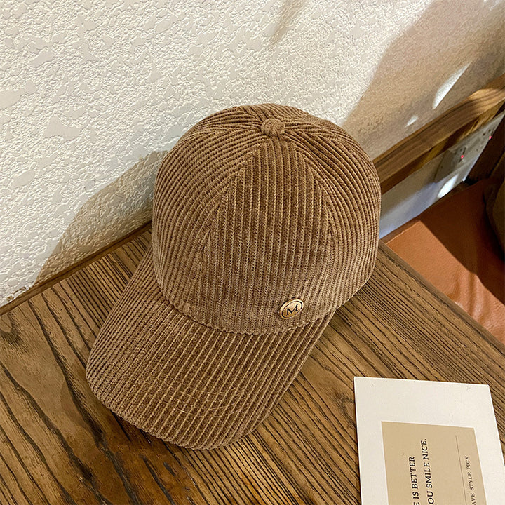 Kvinne Textured Corduroy Baseball Cap Skanto